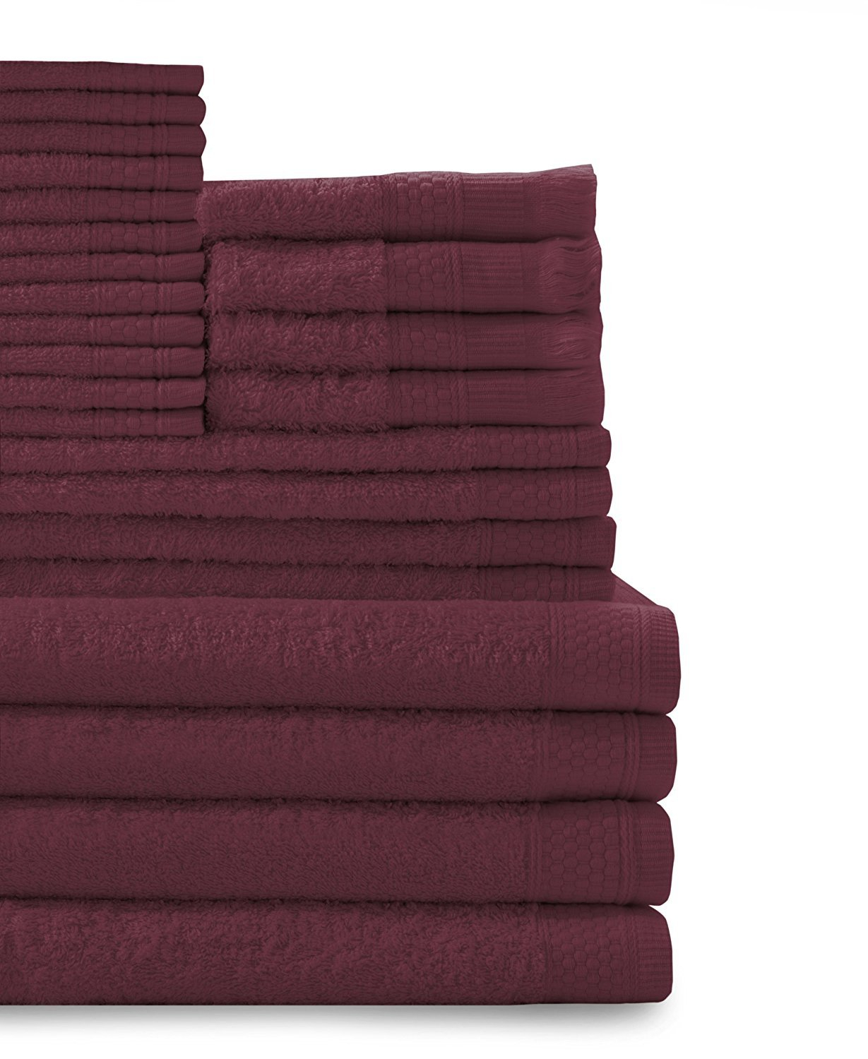 100-Percent Cotton 24-Piece Towel Set