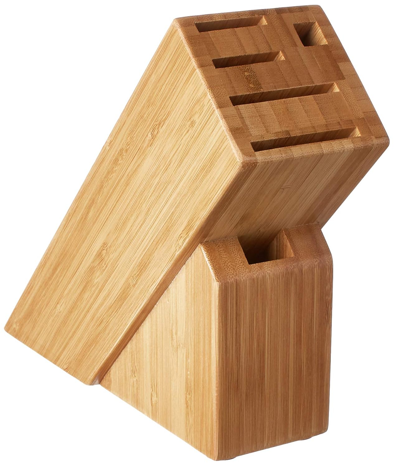 Natural Bamboo 6-Slot Slimline Knife Block Holder