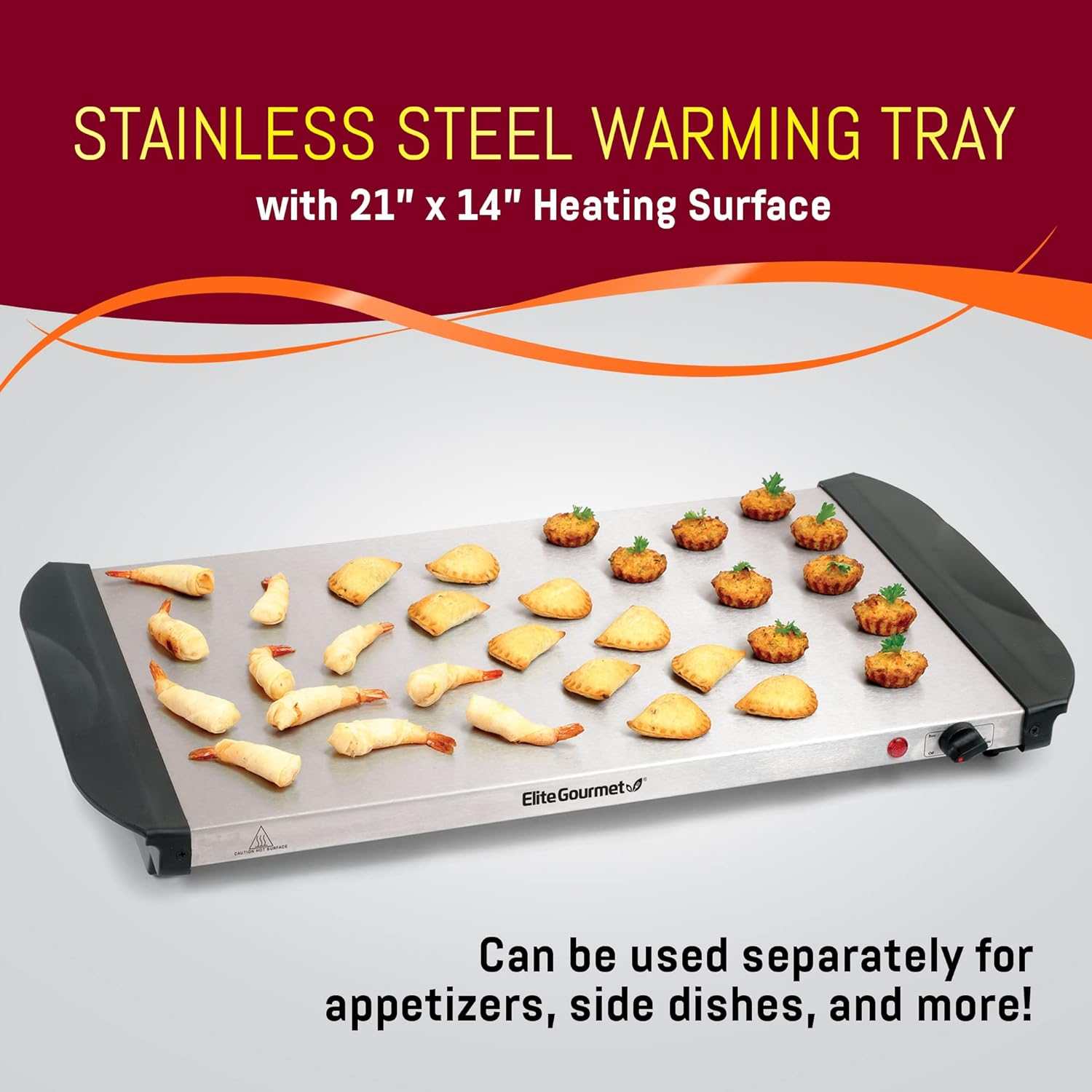Elite Platinum 3 x 2.5 Qt. Stainless Steel Electric Buffet Server