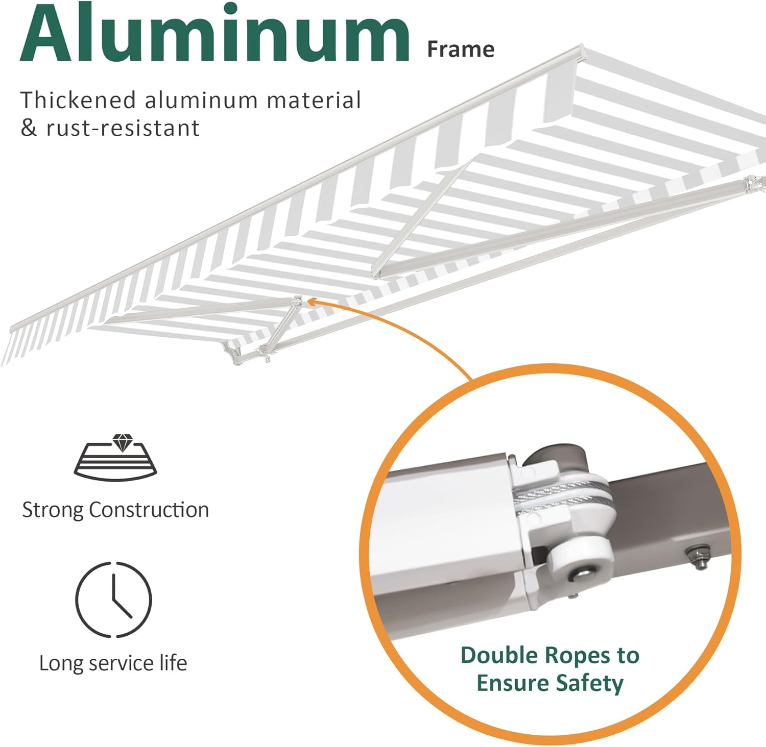 Newacme LLC Freeport Park Alvin 10 ft. W x 8 ft. D Retractable Patio Awning