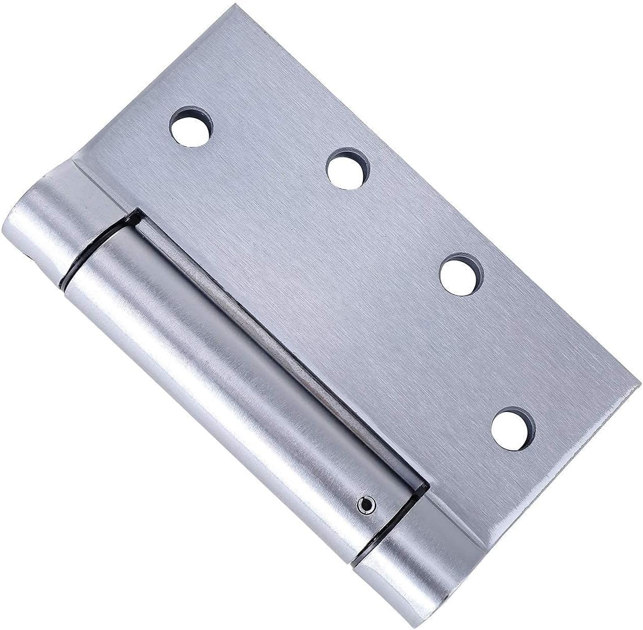 2 Pack - 4.5"x4.5" Brushed Satin Chrome Finish Self Closing Reversible Door Hinge - Heavy Duty Commercial Spring Door Hinge - UL Listed with Complete Installation Hardware