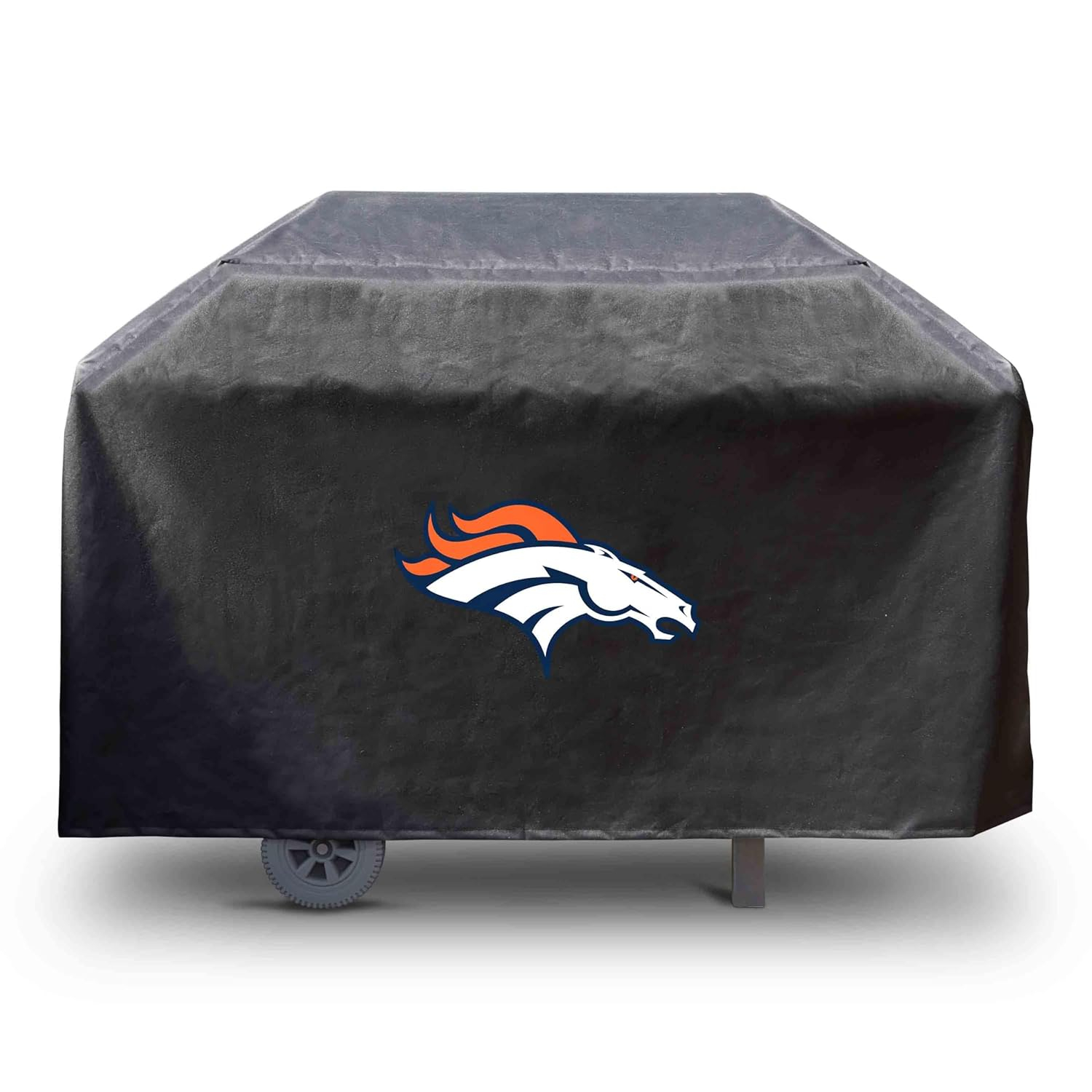 Denver Broncos Black Heavy-Duty Canvas Grill Cover