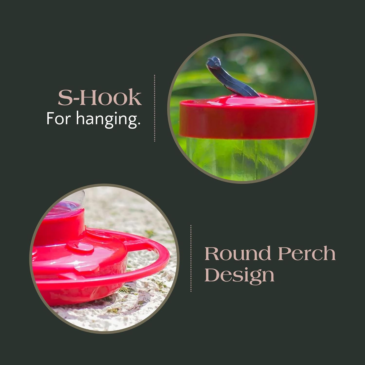 Hummingbird Momma 3-Piece Inverted Hummingbird Feeder Kit with 2 - 8oz Nectar Pouches, Red, 16 fl oz Capacity (2 Pack)