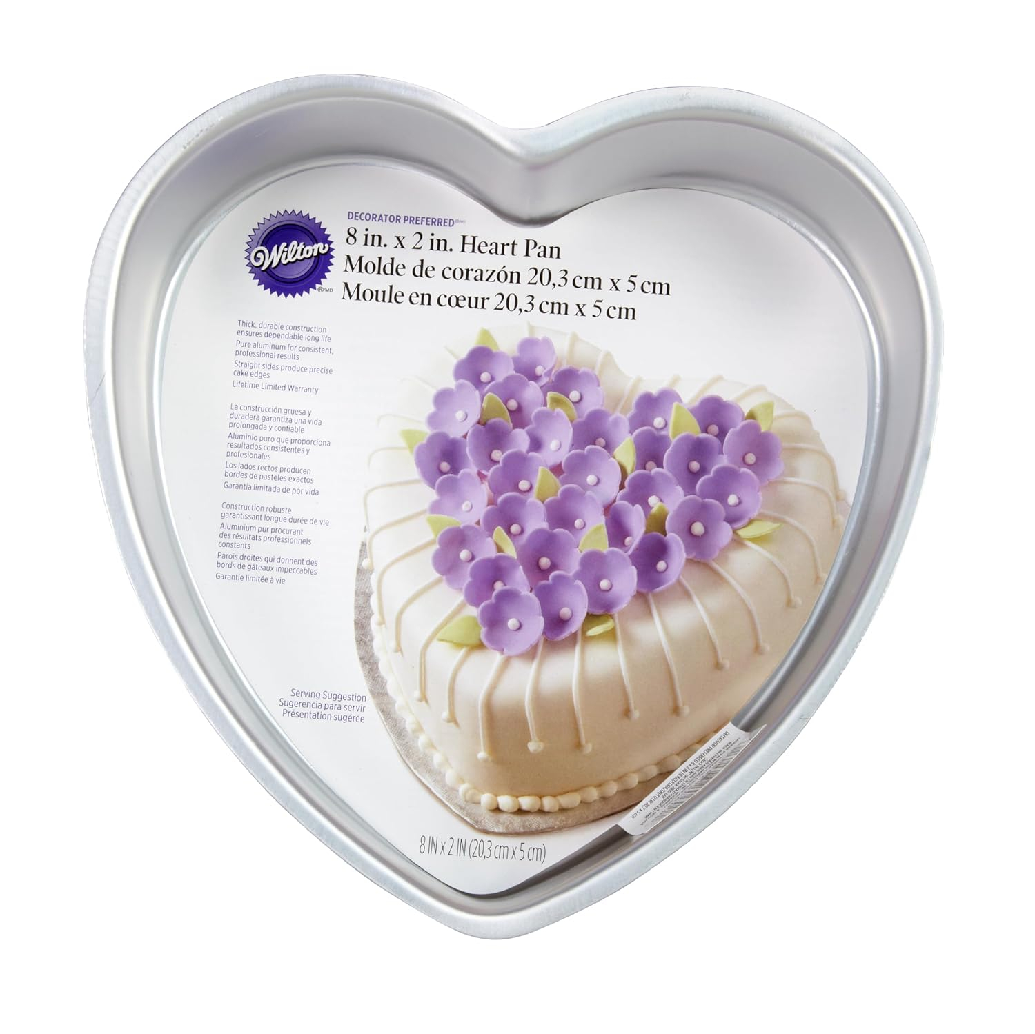 Wilton Heart Decorator Preferred 8" Aluminum Cake Pan