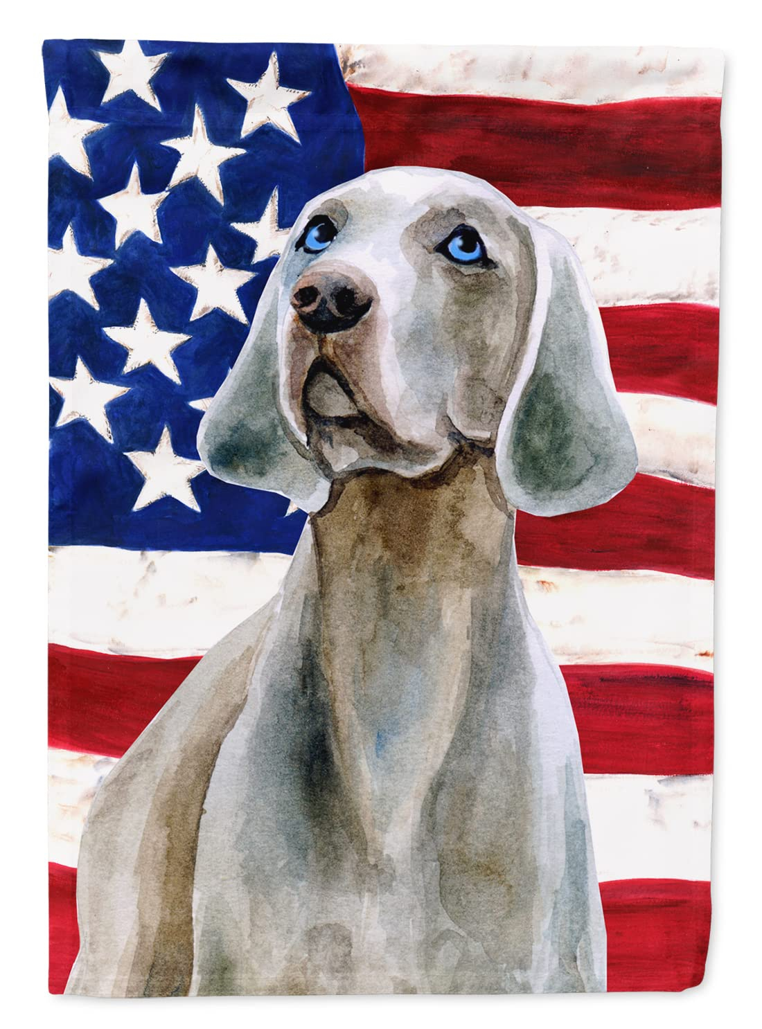 Carolines Treasures BB9674GF Weimaraner Patriotic Flag Garden Size  Small multicolor