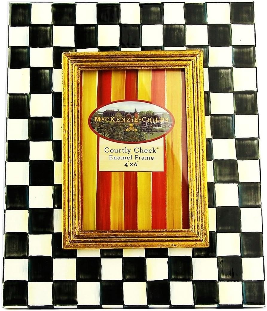 Classic Black and Gold Trim 4x6 Tabletop Photo Frame