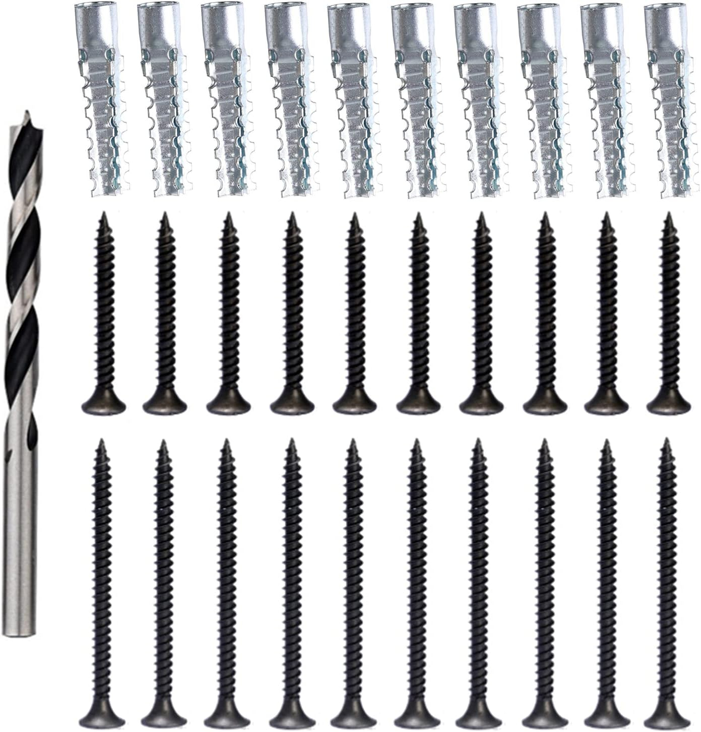 Screw Door Security Hardware Repair kit Reinforcement jamb Repair for Terrific Solution for Stripped Door Hinge,Repair Damaged Screw- Door Stripped Hinge Screw Repair kit (Black)
