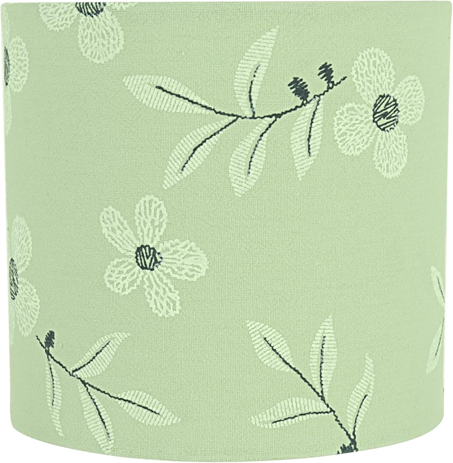 Aspen Creative 31197 Transitional Drum (Cylinder) Shaped Clip-On Construction Lamp Shade in Light Green, 5" wide (5" x 5" x 5")