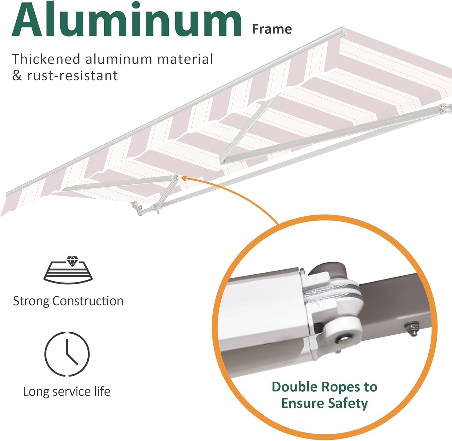 Newacme LLC Freeport Park Alvin 10 ft. W x 8 ft. D Retractable Patio Awning