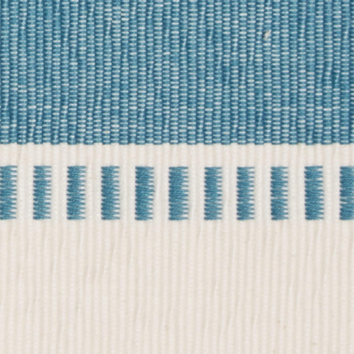 Storm Blue Dobby Stripe Ribbed Table Runner 13x72