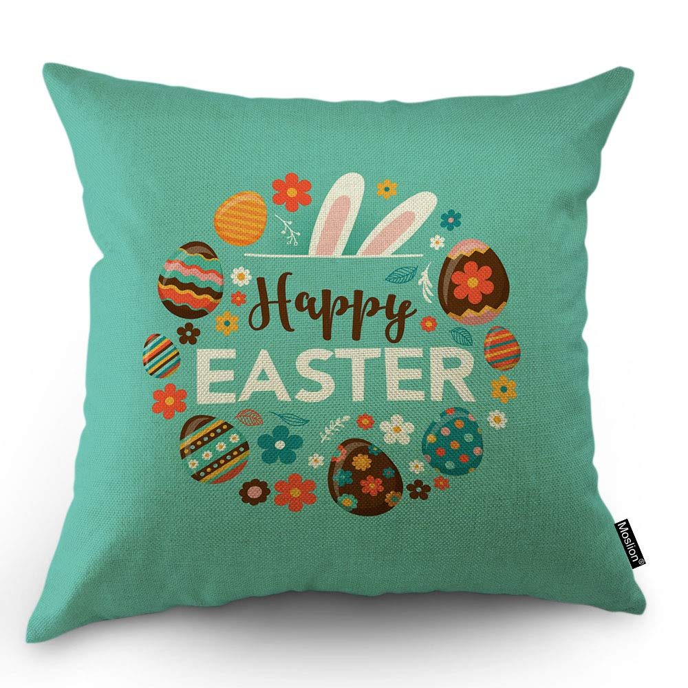 Patriotic Eagle and American Flag Cotton Linen Throw Pillow