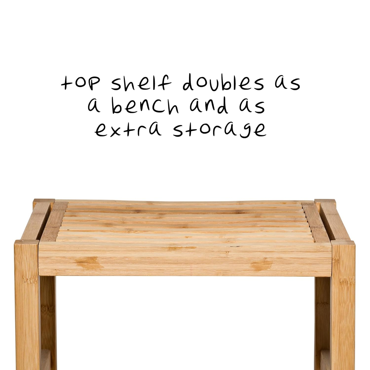 Honey-Can-Do Bamboo Spa Bench BTH-02100 Natural 200 lbs