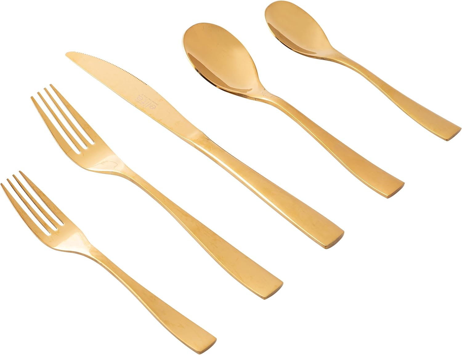 Gibson Elite Holland Road 20 Piece Gold Stainless Steel Flatware Set