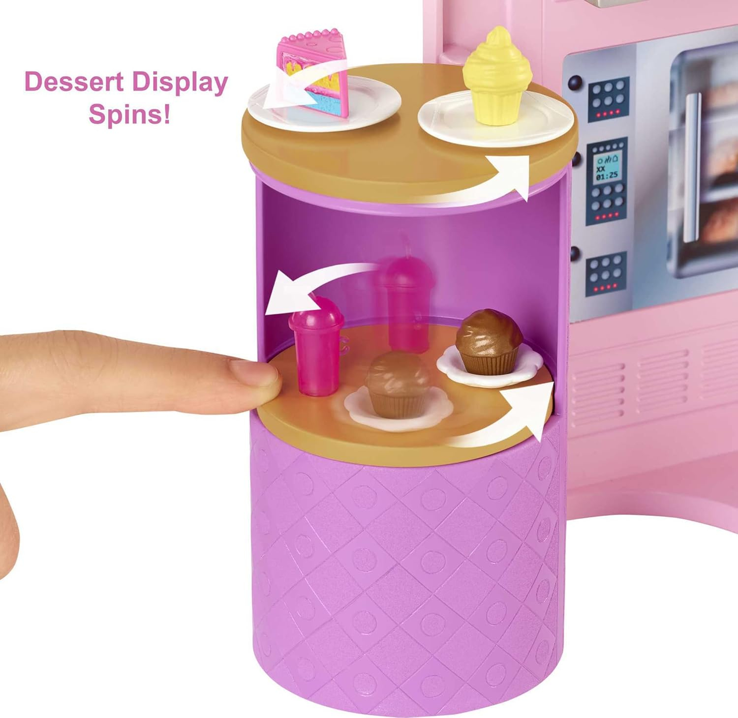 Barbie Cook ‘n Grill Restaurant Playset with 30+ Pieces Including Pizza Oven & Grill