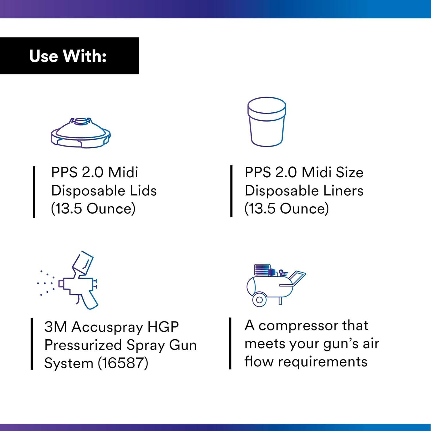 3M 3M PPS Series 2.0 H/O Pressure Cup Midi