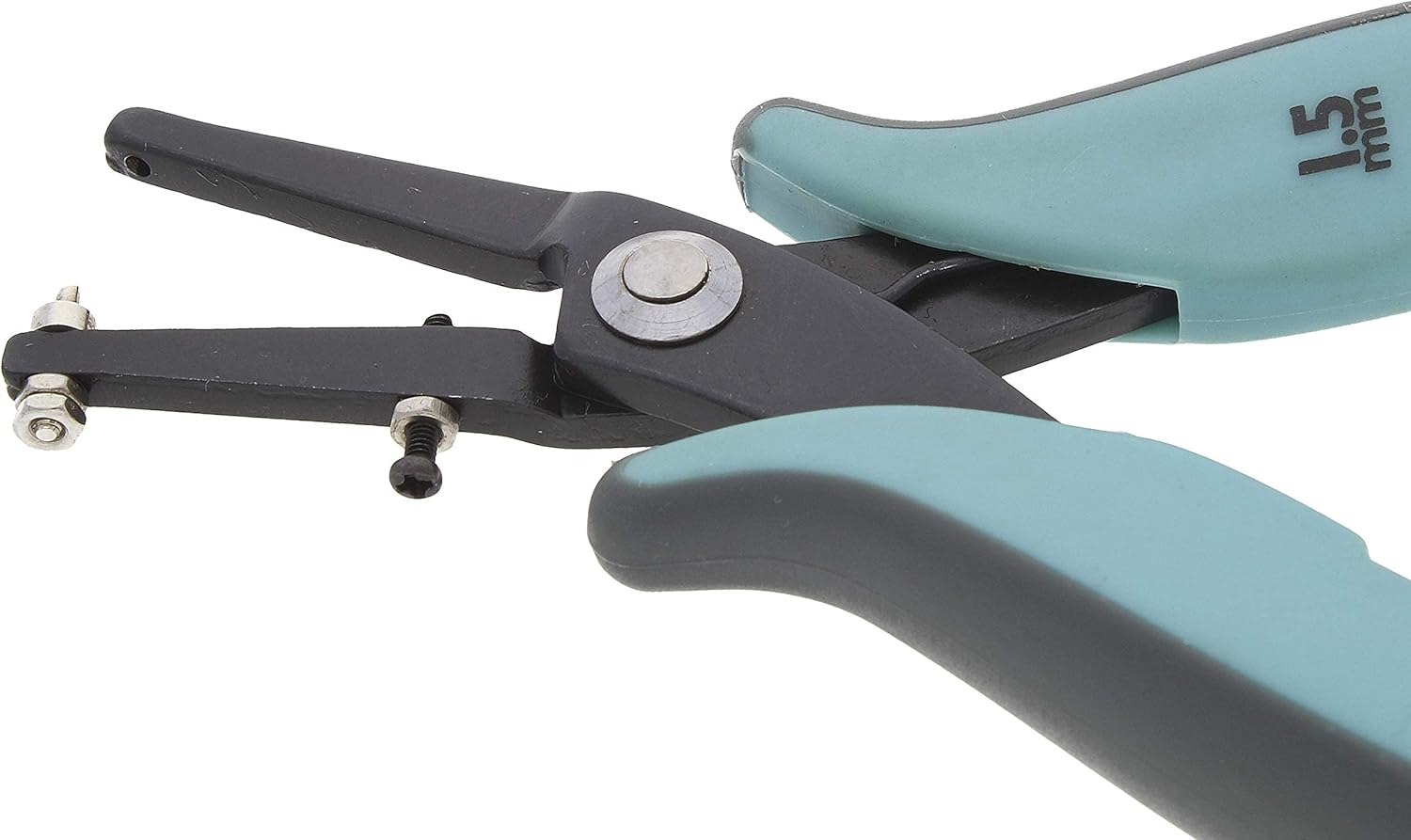 Beadsmith PLHP15 Metal Hole Punch Pliers for Sheet Metal, 1.5mm