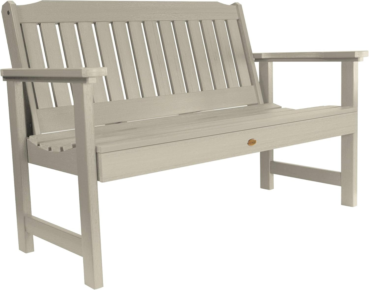 Highwood Lehigh 4ft Garden Bench - 2-Person, Eco-friendly, Synthetic Wood