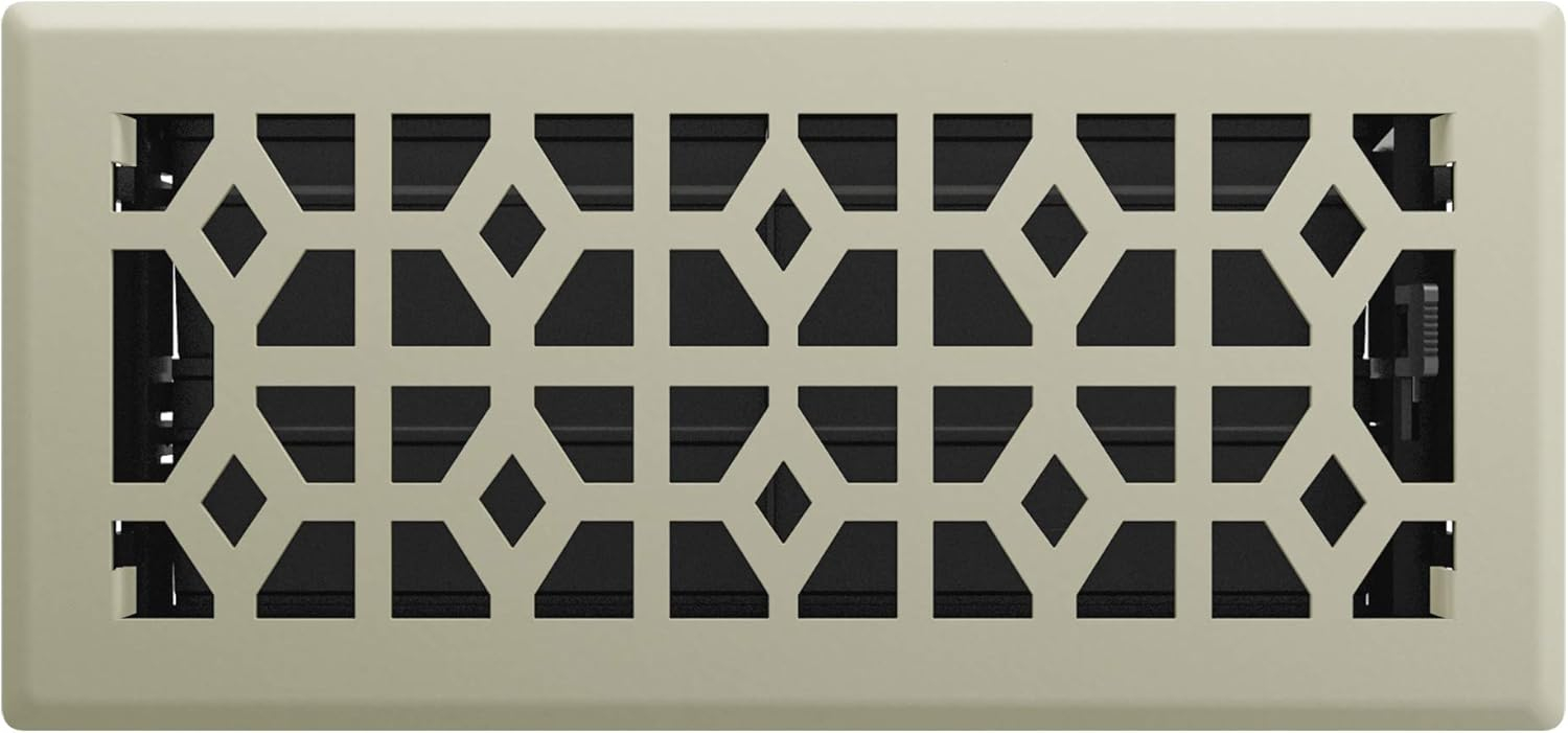 Imperial Templar 4 In. x 10 In. Satin Nickel Steel Floor Register RG3463
