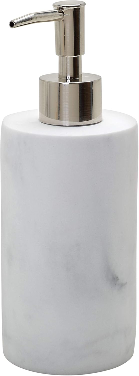 Zenna Home Corin Hand Soap Dispenser, Resin with Marble Grey Finish â€“ Refillable Liquid Hand Soap or Lotion Pump â€“ Stylish Soap Dispenser for Bathroom or Kitchen Sink â€“ Premium Ba