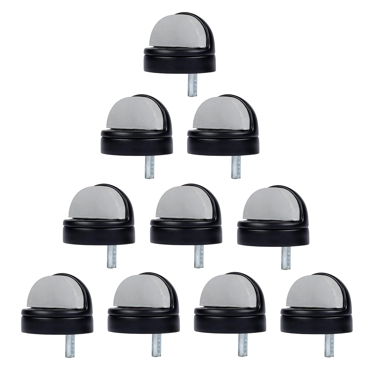 BRINKS COMMERCIAL 1-3/4-in Black Dome Bumper Door Stop (10-Pack)