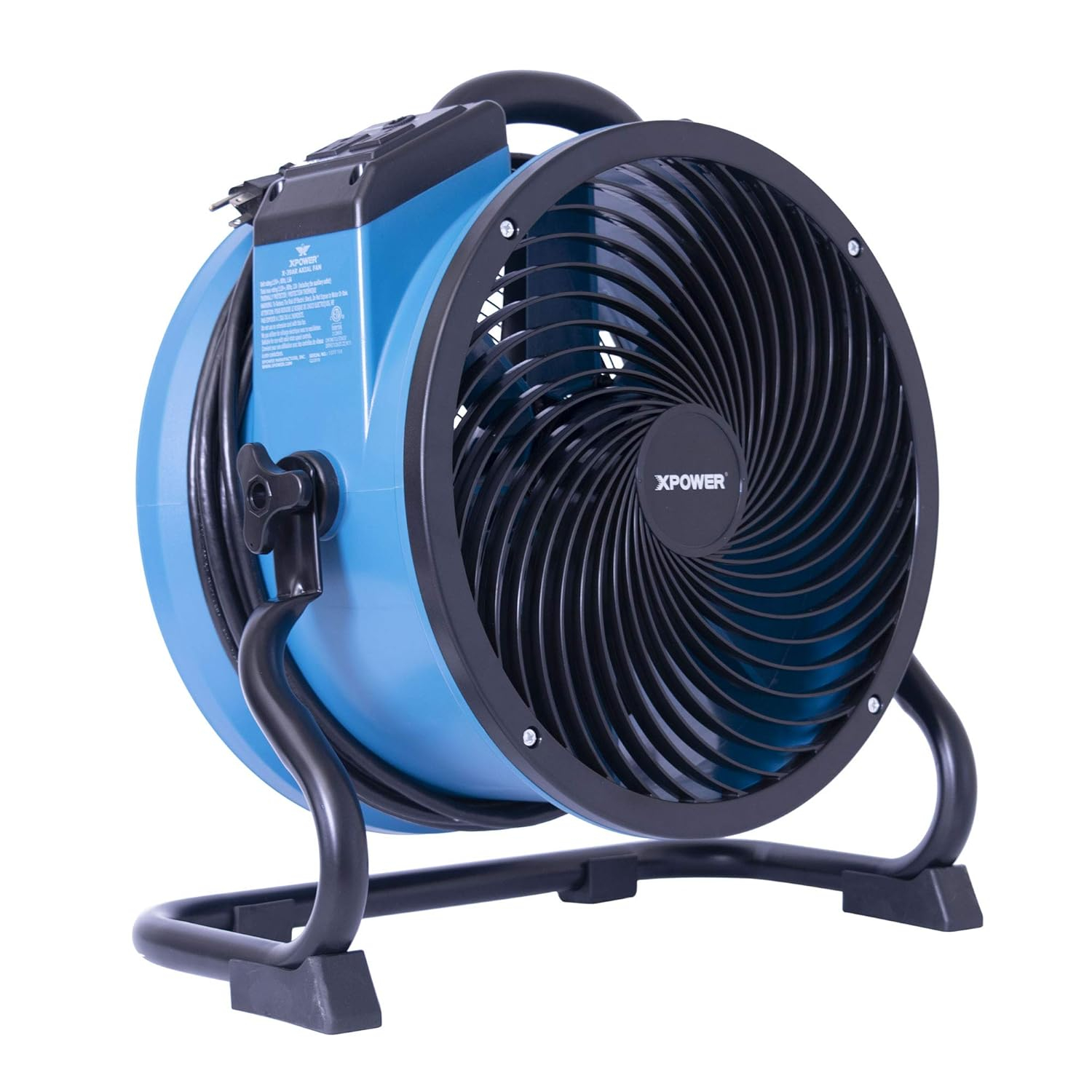 XPOWER Blue Industrial Axial Air Mover Blower Fan with Variable Speed Control
