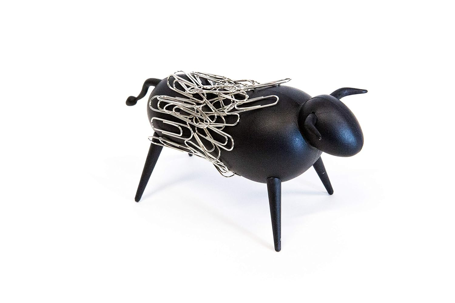 Magnetic Bull Paperclip Holder - Funny Office Desk Accessories, Secure Magnetic Paper Clip Holder, Holds Staples, Paper Clips, Bobby Pins, AND MORE, Fun Magnetic Desk Organizer