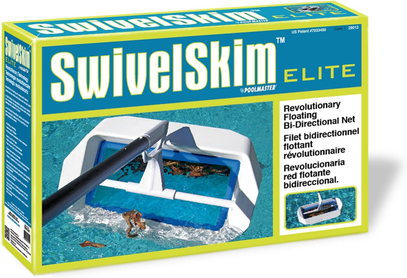 Poolmaster Swivel Skim Elite - Bi-Directional Floating Swimming Pool and Spa Skimmer/Rake with Mesh Net
