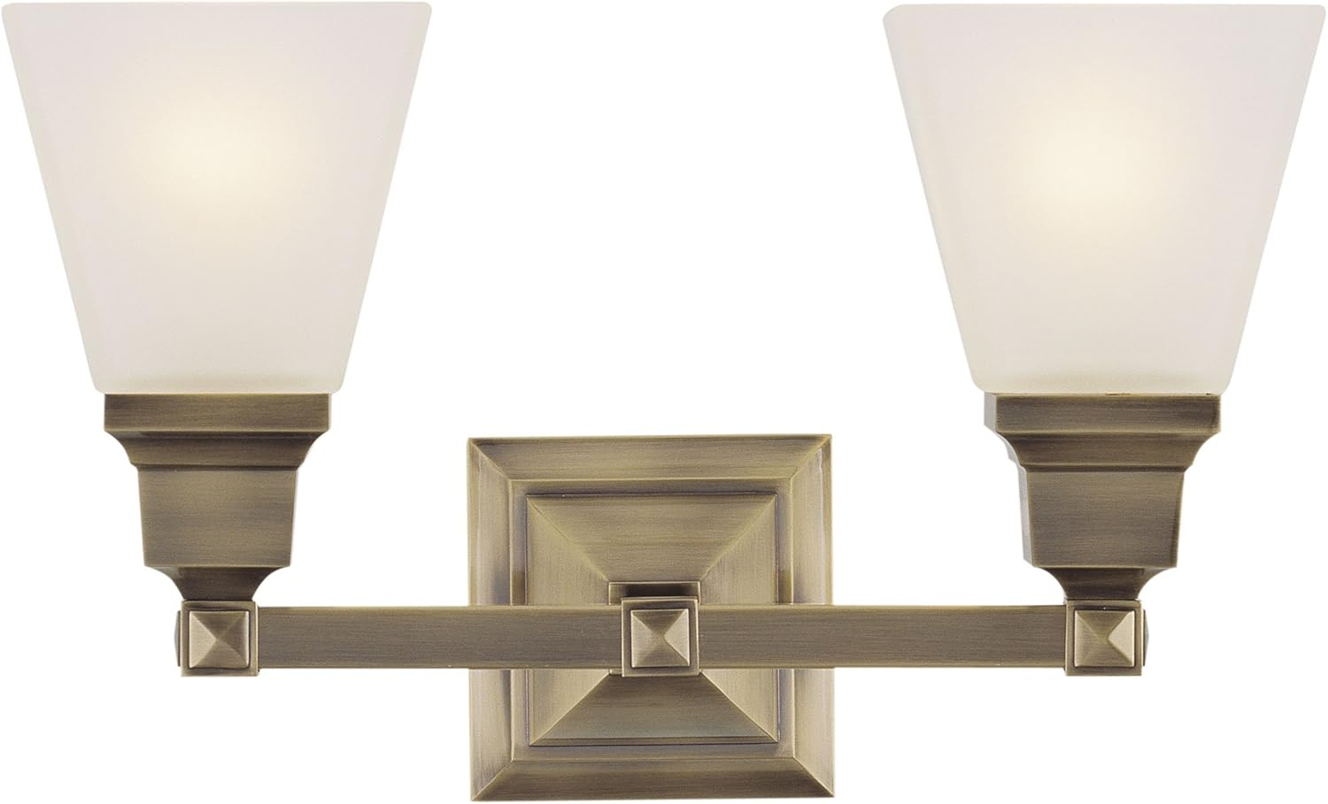 Livex Lighting Mission 2 - Light Vanity in  Antique Brass