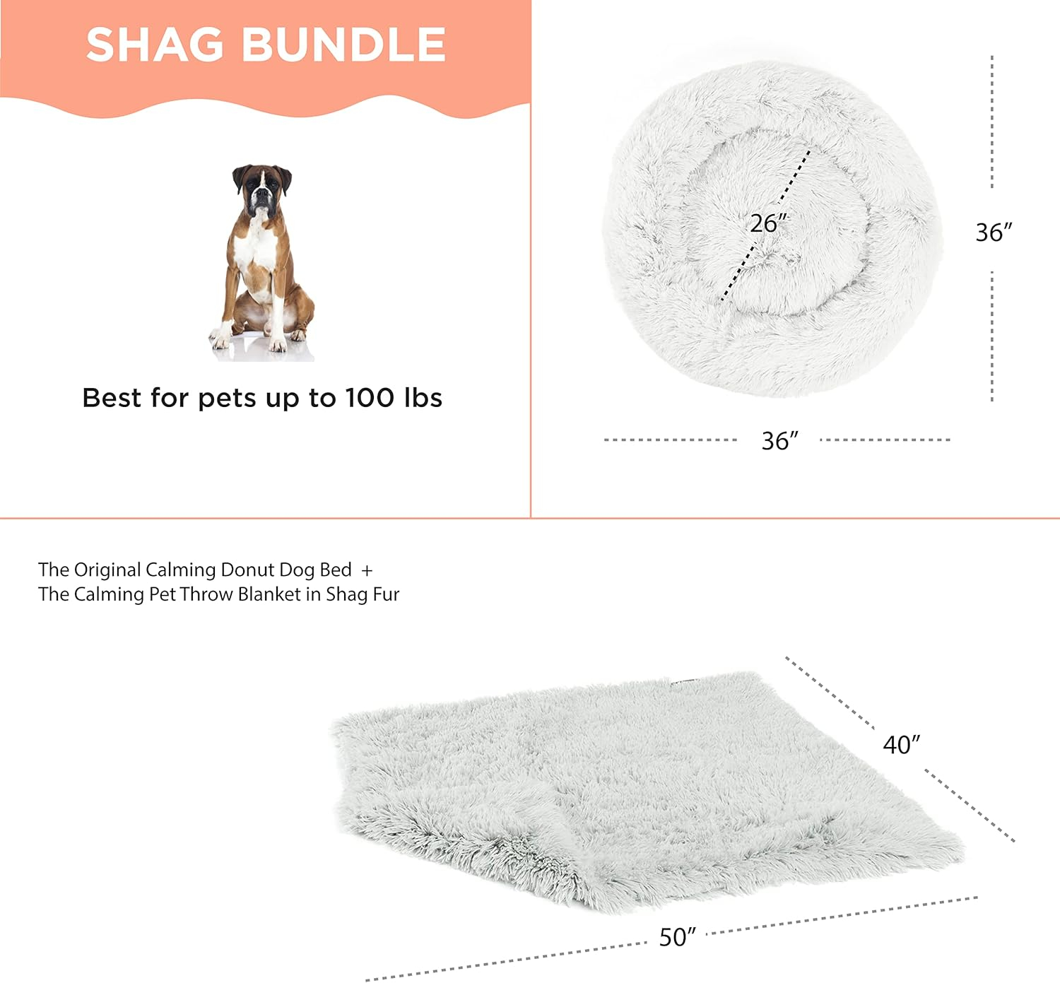 Large Orthopedic Elevated Gray Vegan Nylon Donut Pet Bed