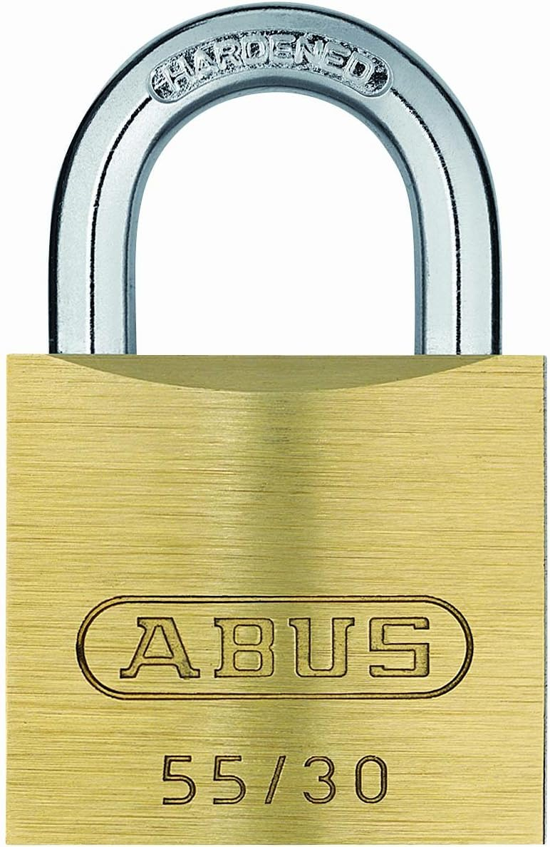 Small Brass Keyed Padlock with Hardened Steel Shackle