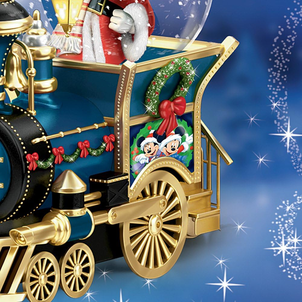 Disney Mickey Mouse Miniature Snowglobe Santa Mouse is Comin' to Town