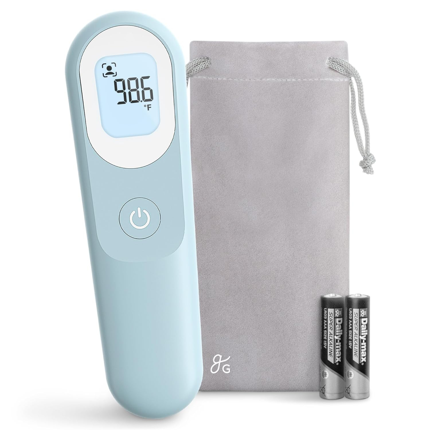 Greater Goods Digital Infrared Forehead Thermometer, Kids and Adults w Backlit Display, Blush Pink