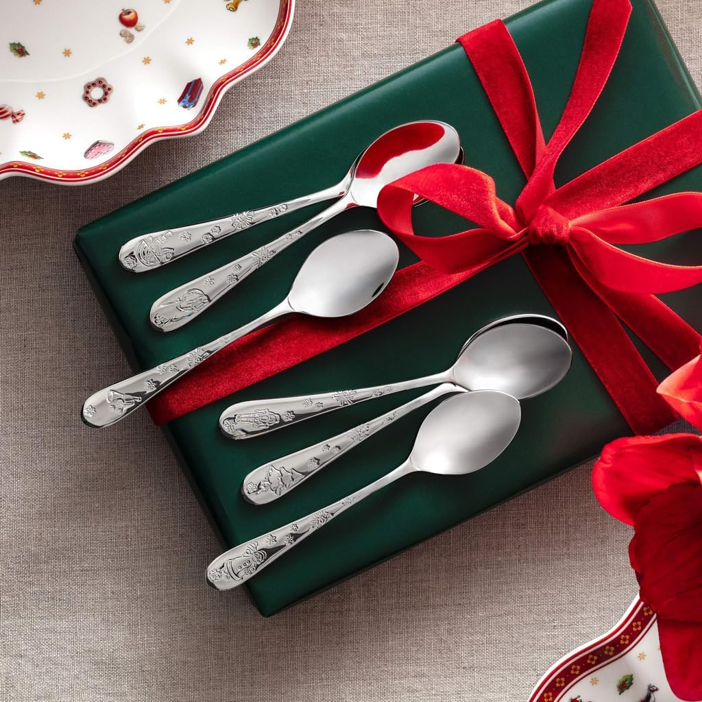 Villeroy & Boch – Toy's Delight Coffee Spoon Cutlery Set for 6 People, 6 Pieces, Dishwasher-Safe, rustproof, Cutlery Set, Spoon Set, Stainless Steel Cutlery Set