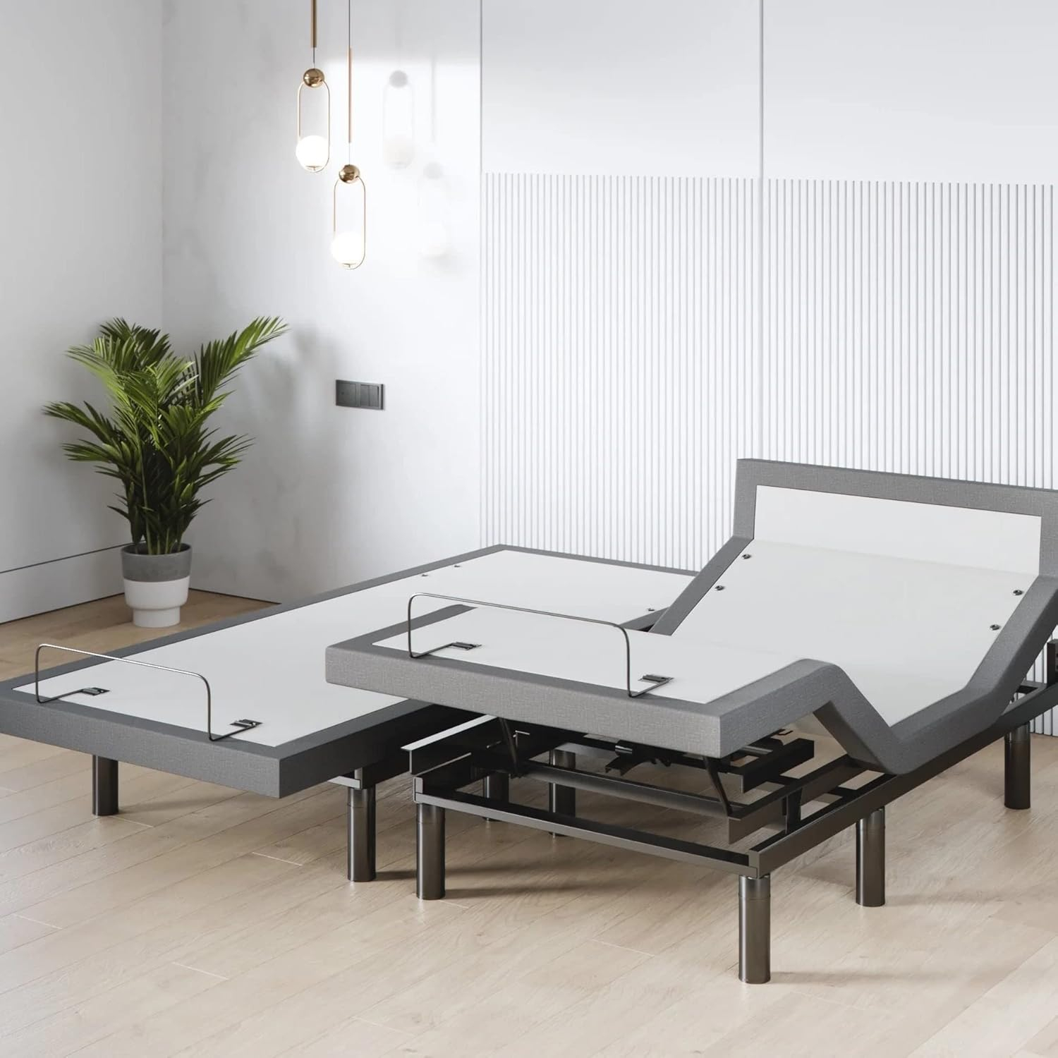 Sven & Son Harmony Adjustable Bed Base-Frame Only - Head and Foot Lift, Pillow-Tilt, Massage, USB, Memory Positions, Zero Gravity - Split King