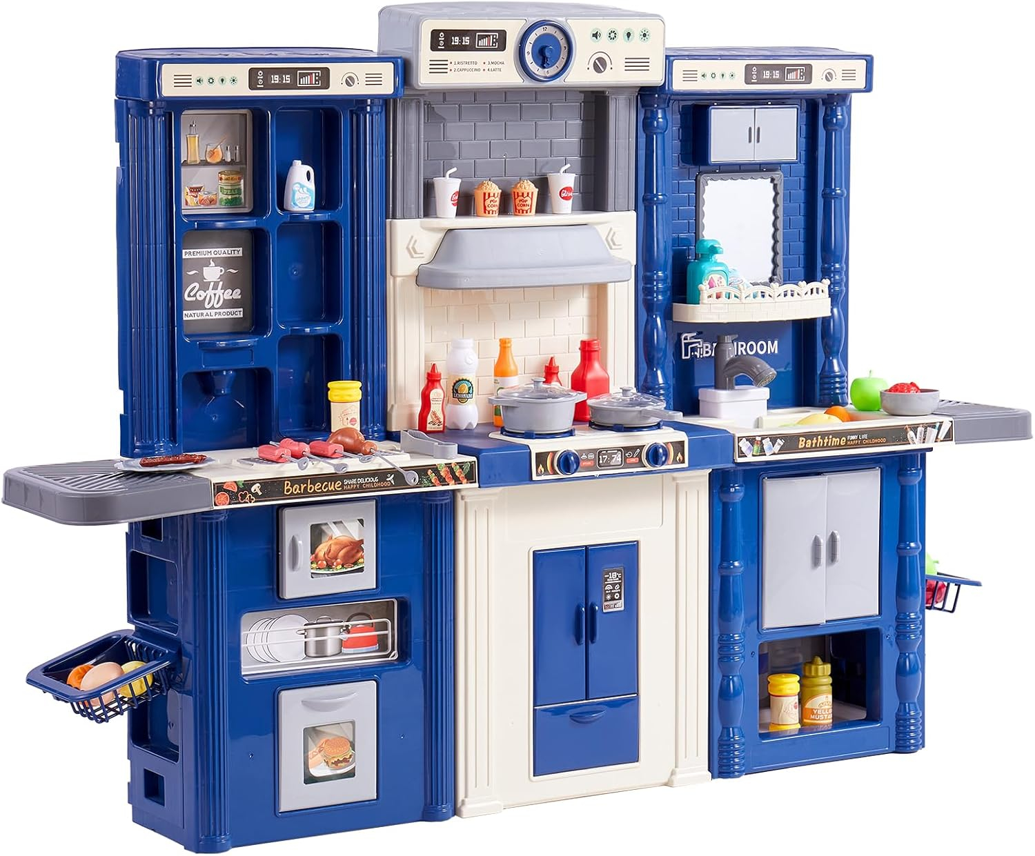 Kids Kitchen Playset Play Kitchen for Kids Corner Wooden Play Kitchen 2-4 Years - Kitchens