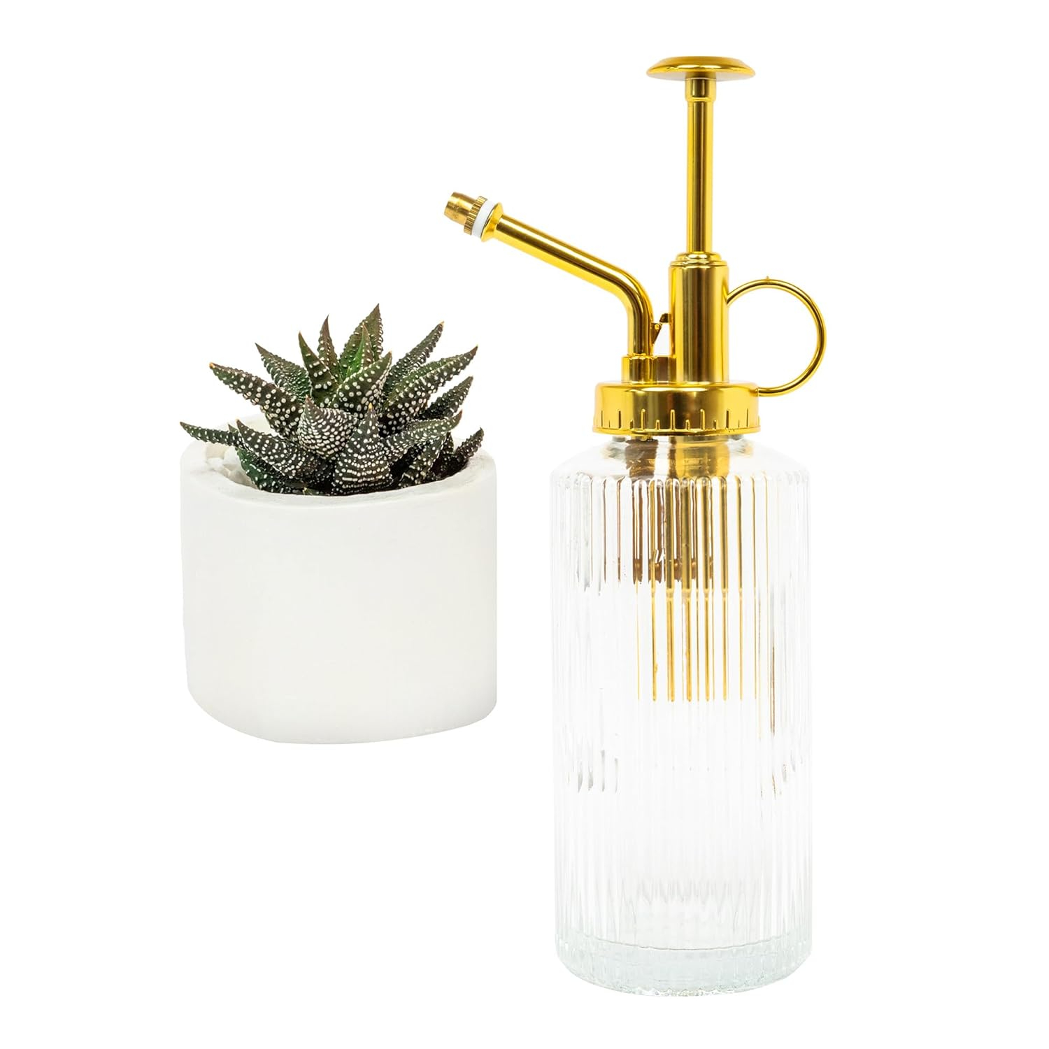 Glass Plant Mister for Inside, Mister for Plants, Plant Sprayer Mister, Decorative Plant Mister Spray Bottle with Adjustable Nozzle for Indoor Plants (230ml/ 7.8oz) - Clear