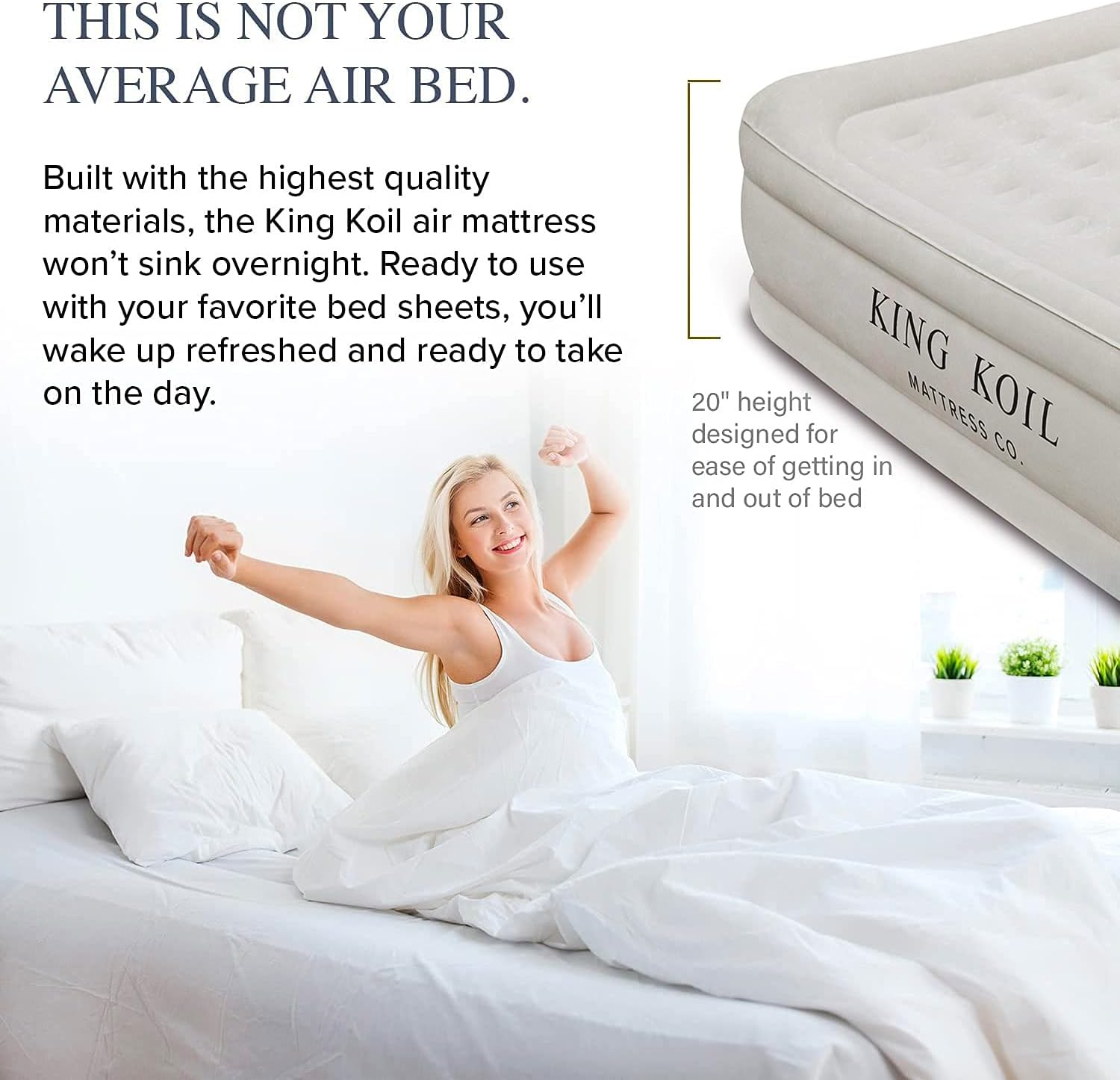 Luxury Raised Queen Air Mattress with Built-in Pump