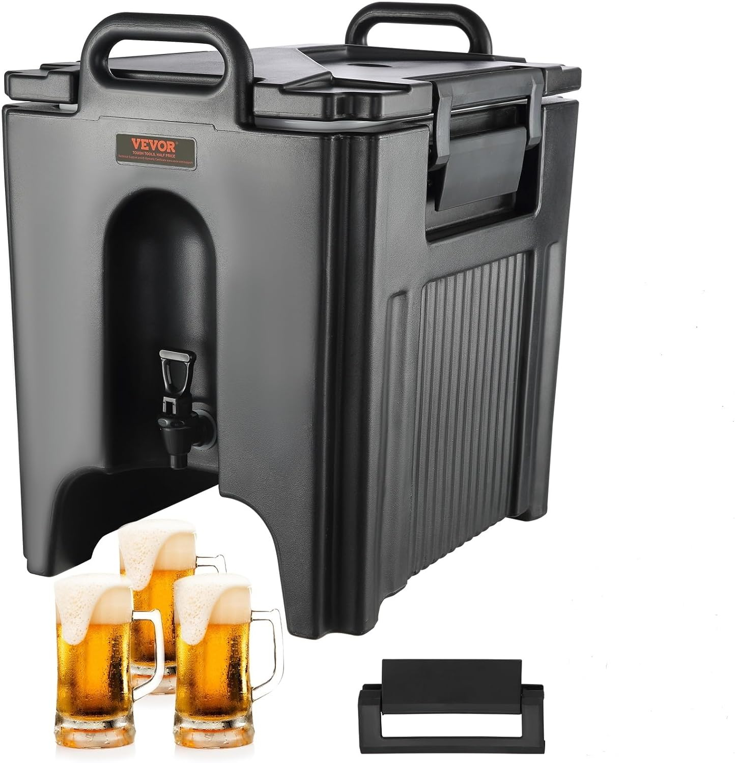 VEVOR Insulated Beverage Dispenser, 10 Gallon, Food-grade LL9450UP Hot and Cold Beverage Server, Thermal Drink Dispenser Cooler with 1.18 in PU Layer Two-Stage Faucet Handle, for Restaurant Drink Shop