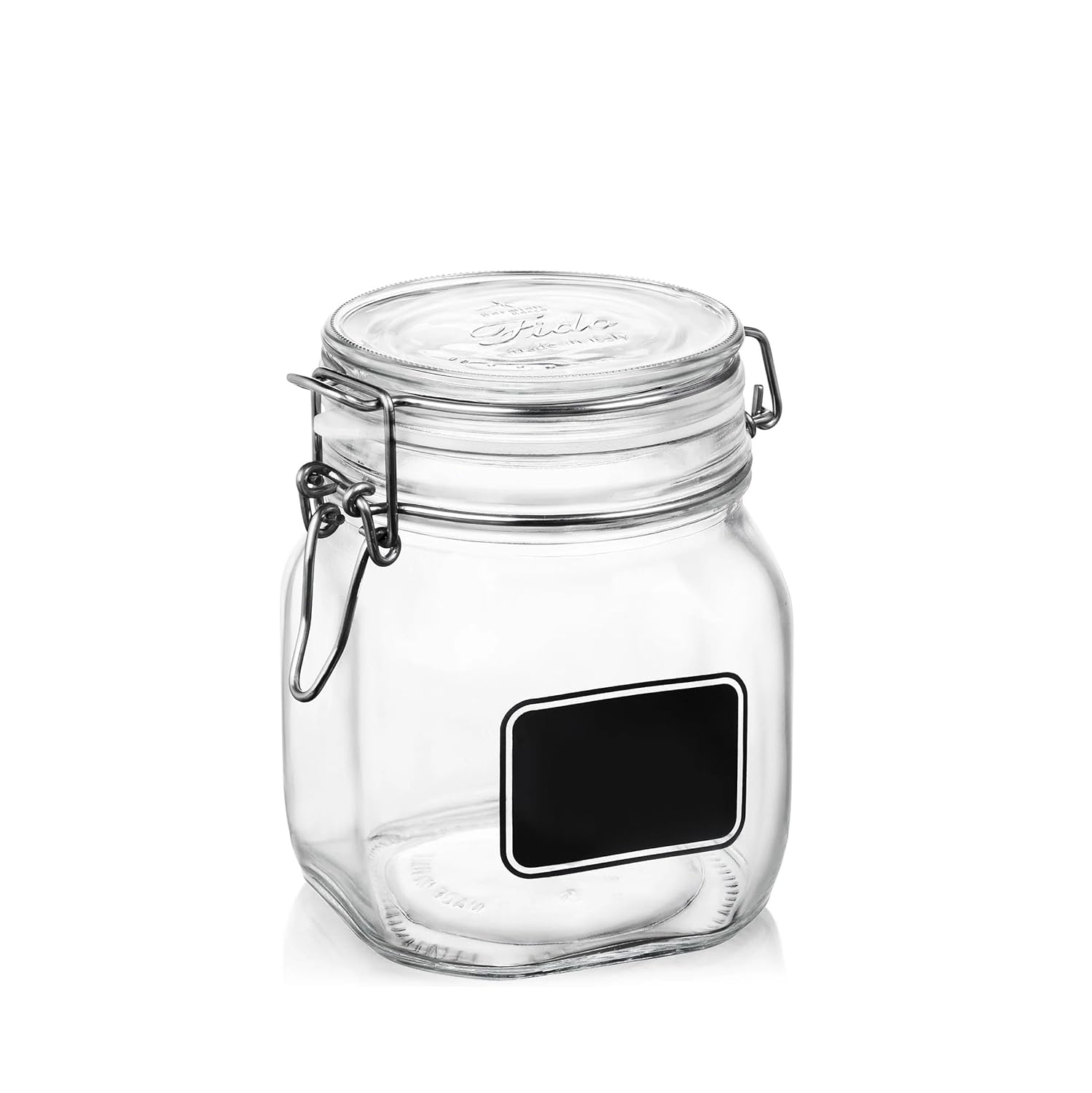 Bormioli Rocco 0.75L Swing Top Storage Jar w/Chalkboard Label