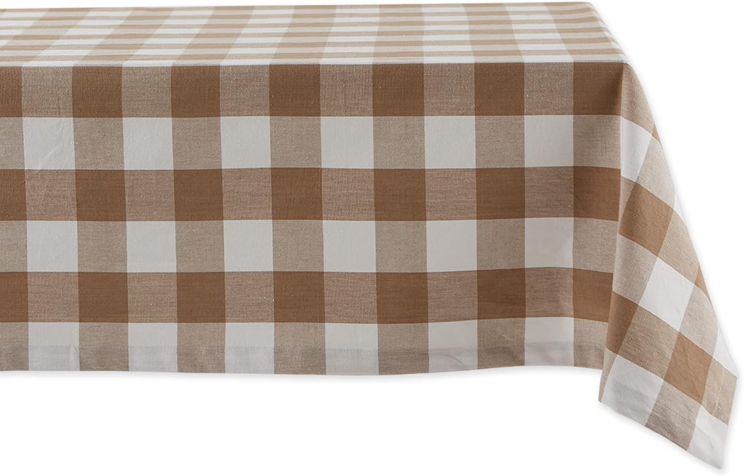 Design Imports CAMZ12420 60 x 120 in. Stone Buffalo Check Tablecloth