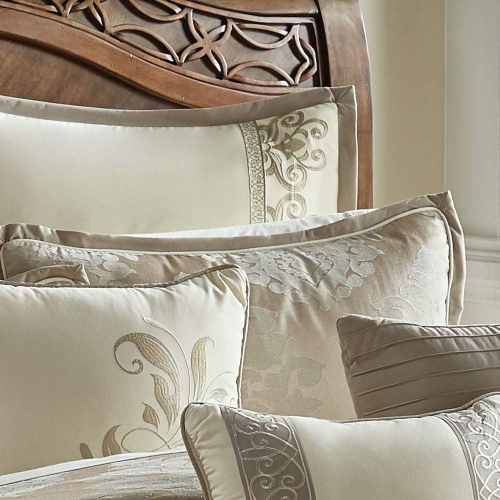 Riverbrook Home 100% Polyester Comforter Set, King, Hillcrest - Ivory/Gold, 10 Piece Set