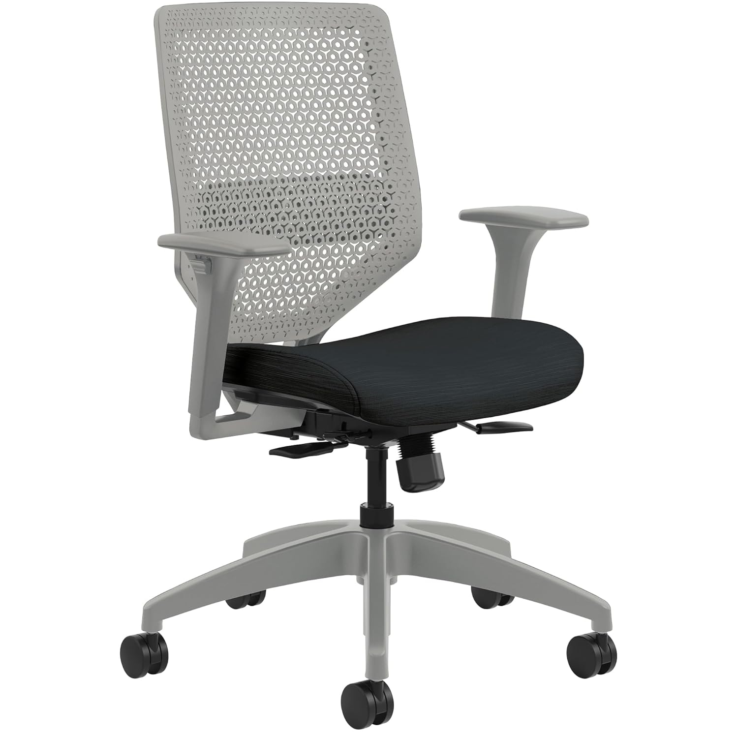 The Hon HO  Solve Seating Titanium Mid-Back Task Chair - Midnight