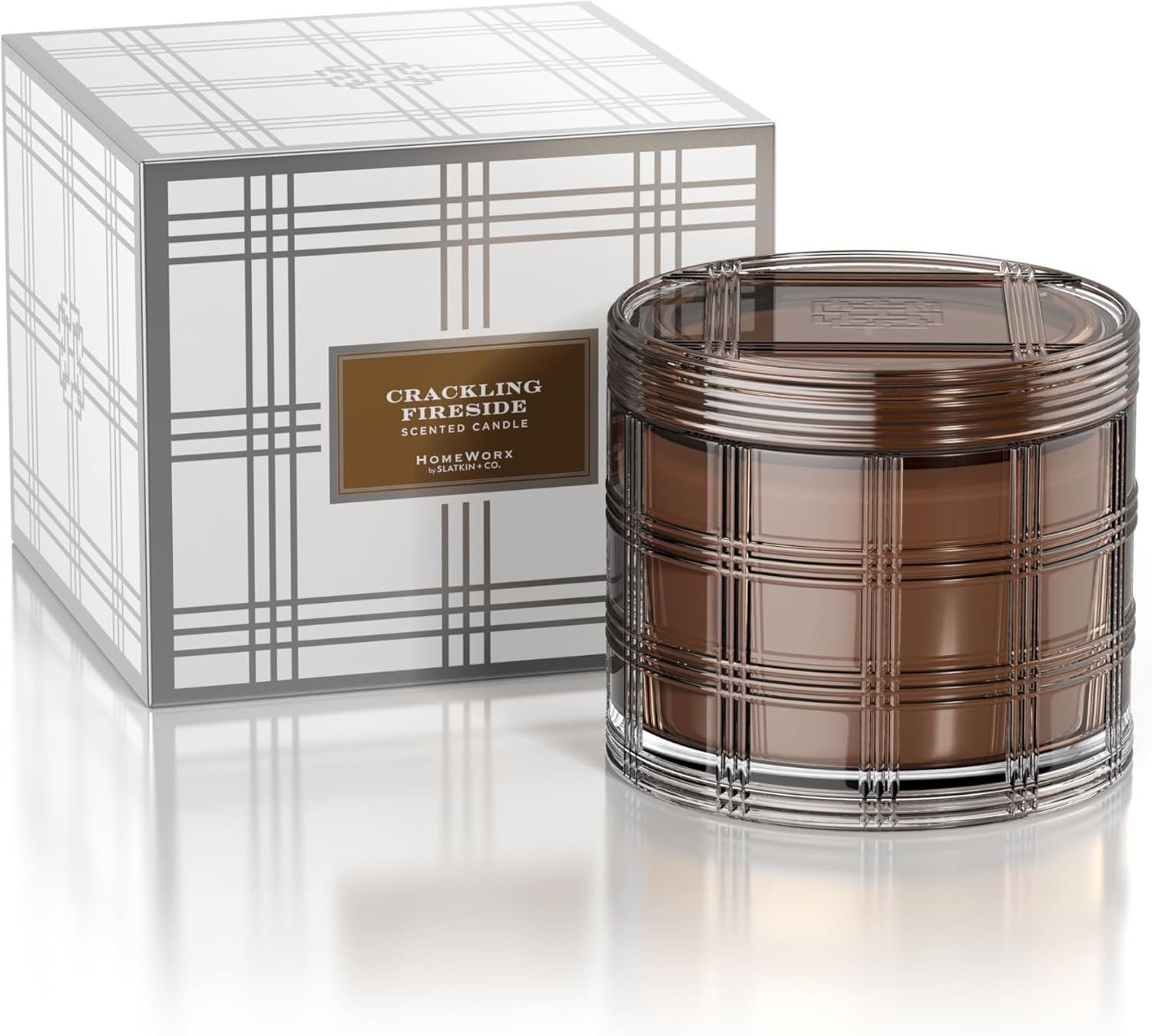 HomeWorx by SLATKIN + CO. 18oz Luxe Candle - Crackling Fireside with Gift Box