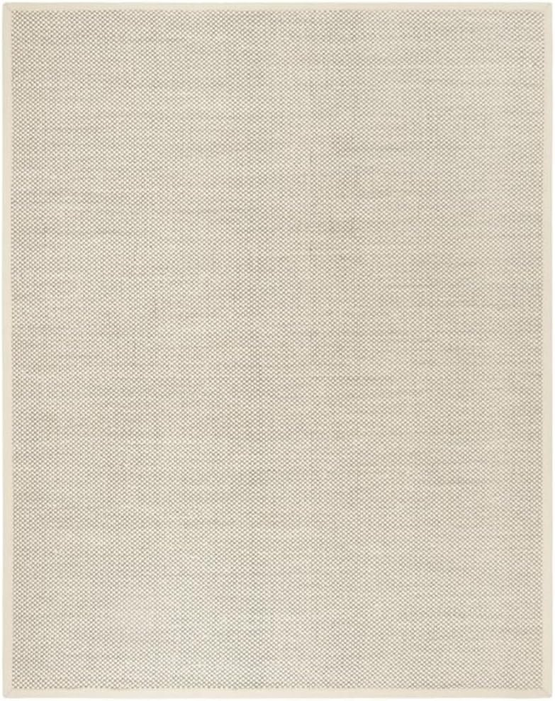 SAFAVIEH Natural Fiber Clarissa Solid Sisal Area Rug, Black/Ivory, 10' x 14'