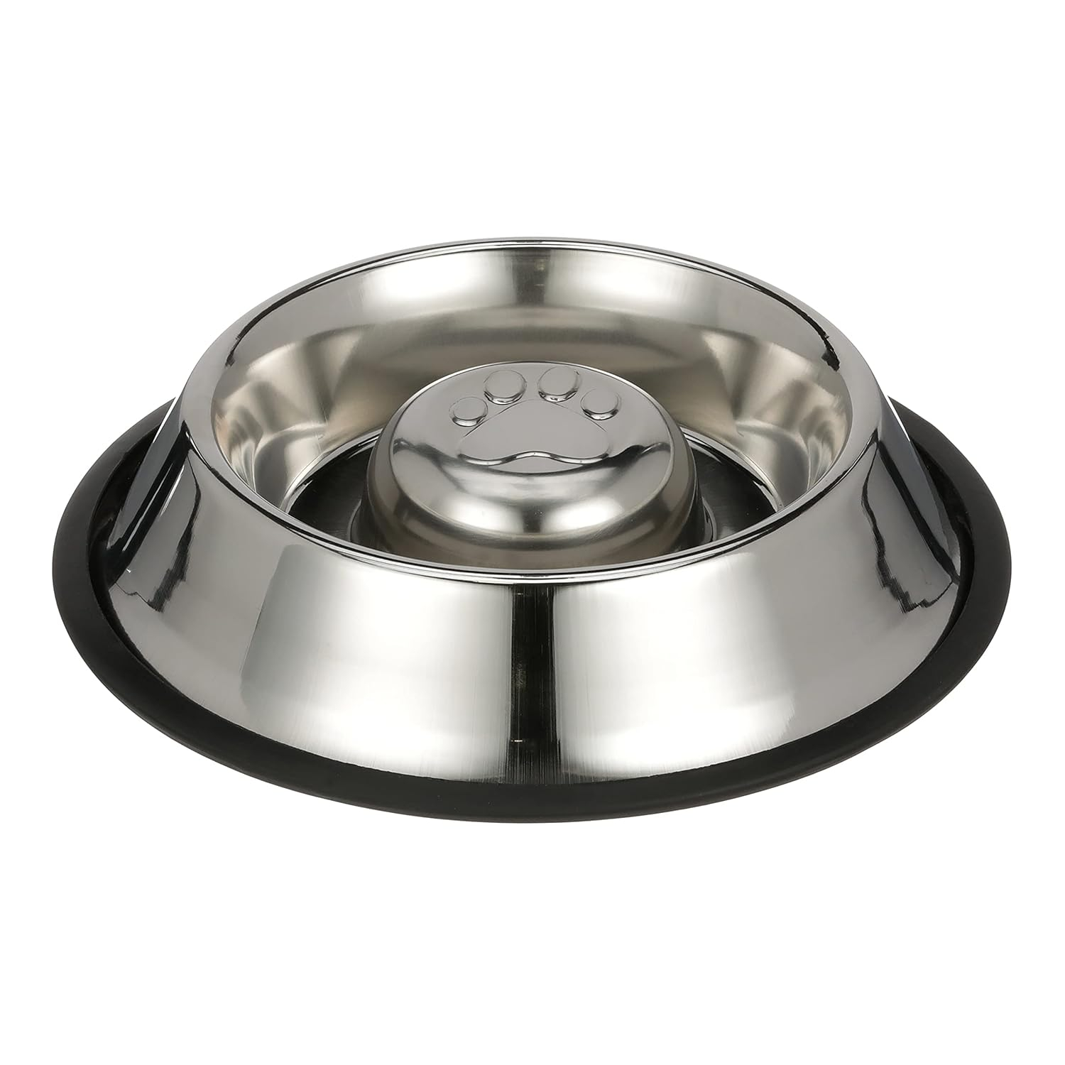 Neater Pets Stainless Steel Non-Tip Slow Feed Bowl - Improves Digestion, Stops Obesity, and Slows Down Eating, 1.5 Cup
