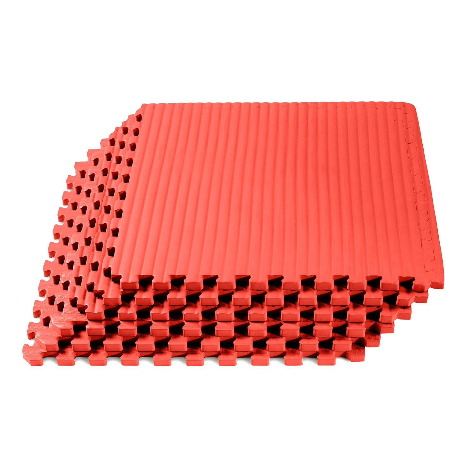 We Sell Mats 3/4 Inch Thick Martial Arts EVA Foam Exercise Mat, Tatami Pattern, Interlocking Floor Tiles for Home Gym, MMA, Anti-Fatigue Mats, 24 in x 24 in