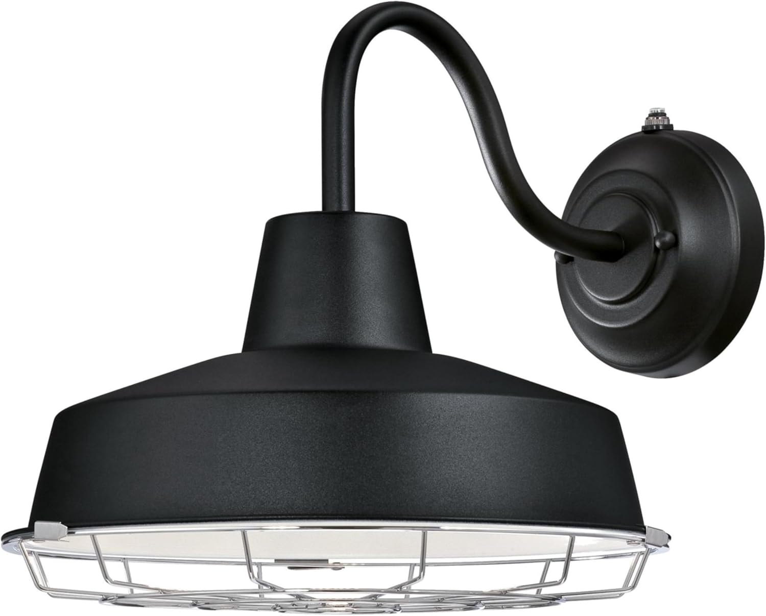 Westinghouse Lighting Westinghouse Academy One-Light LED Outdoor Wall Fixture, Cage Shade 20 Textured Black (New Version) 12-Inch 7 to 12 Inches 13 to