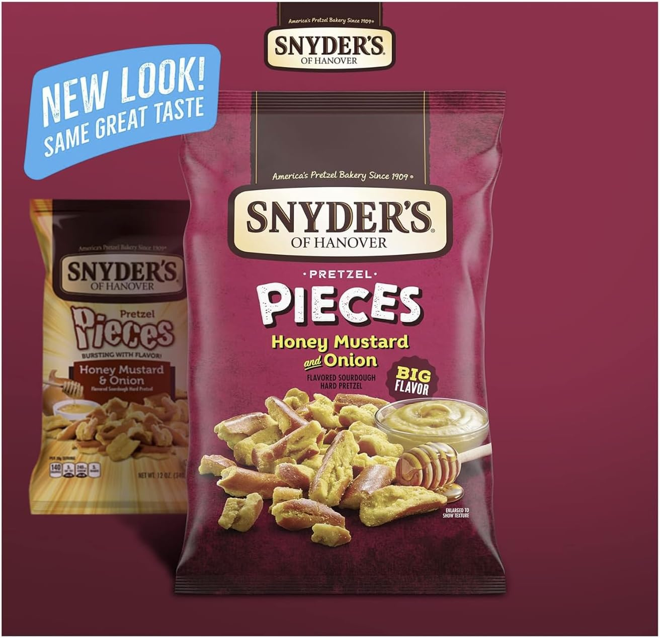 Snyder's of Hanover Pretzel Pieces, Variety 12 Pack bundled by SUPERDEALS 4 Cheddar Cheese, 4 Honey Mustard and Onion, 4 Jalapeno Pretzels, 2.25 oz each bag, total 27 Ounces with mystery gift