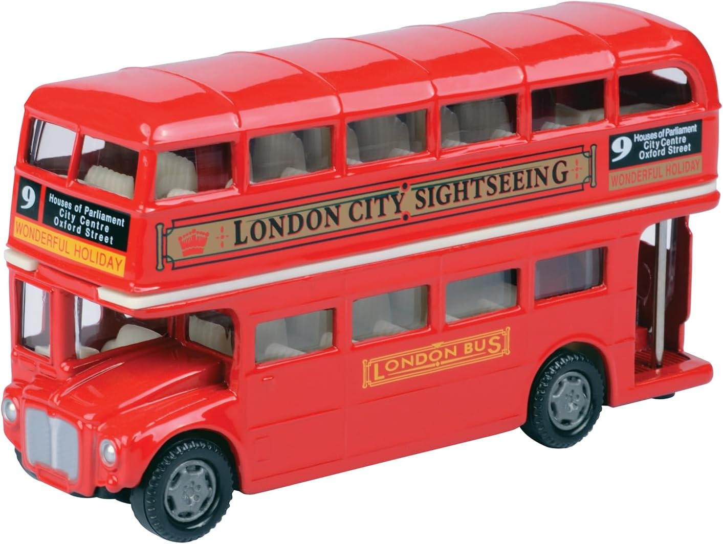 5 inch London City Sightseeing Double Decker Tour Bus Scale Diecast Metal Model