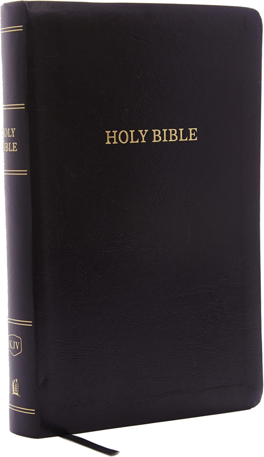 KJV, Reference Bible, Personal Size Giant Print, Leather-Look, Black, Red Letter Edition - Large Print by  Thomas Nelson (Paperback)